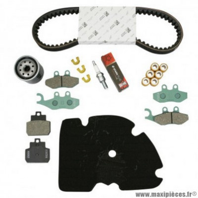 Kit entretien Piaggio avec guides variateurs pour maxi-scooter 125 X-EVO (2007-2016) - Réf : 1R000383