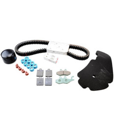 Kit entretien Piaggio avec plaquettes de frein pour maxi-scooter 500 MP3 2007-2013 (OEM : 1R000376)