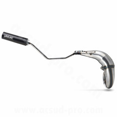 Pot d'échappement Yasuni noir pour mécaboite Rieju 50 MRT Pro (réf. TUB807TB-D57)