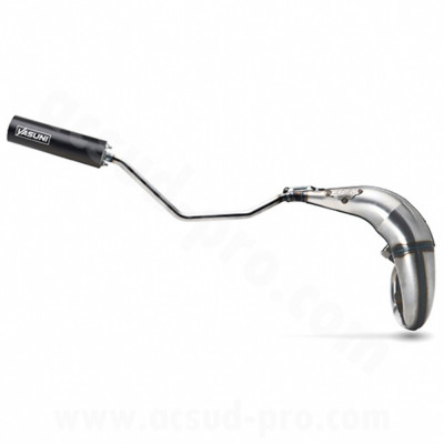 Pot d'échappement Yasuni passage haut noir - Référence TUB807TH-D72 - Adapté pour Beta RR 50 Enduro / HM Baja Derapage