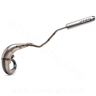 Pot d'échappement Yasuni alu passage haut gauche - Derbi DRD Racing, Senda, X-Race, X-Treme R, Aprilia RX, SX 50 (TUB807TC-94)