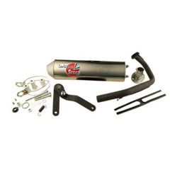 Pot LEOVINCE hand made 4T 7470 pour Kymco 50 Agility R10 (2007+), Agility R16 (2010+), Dink (2007+), People-S (2007+), Super-8 (2007+), Baotian 50 139 QMB (2005+), Peugeot 50 V-Clic (2008+), Kisbee (2010)