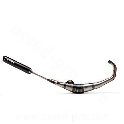 Pot d'échappement Yasuni passage bas silencieux noir tub903th pour Aprilia RS50, Rieju RS2 Matrix, Yamaha TZR50, MBK Xpower