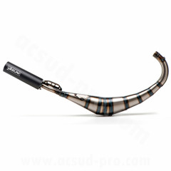 Pot d'échappement Yasuni silencieux noir passage bas dérbi 50 senda - beta 50 rr - rieju 50 mrt - yamaha 50 dt (réf. TUB810TH)