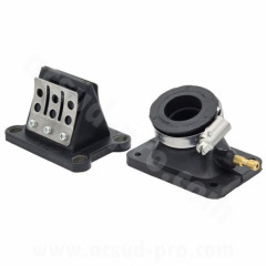 Admission MVT Carbone Ø19 mm - Kit Clapet/Pipe S-Race Ovale - Adapté Derbi Senda E2/E3 50cc