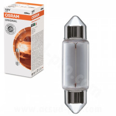 Ampoule/Lampe adaptable 12V-10W norme C10W culot SV8.5-8 navette standard boîte de 10 pièces