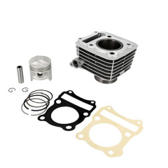 Cylindre moto adaptable aluminium Ø57mm (axe Ø14mm) moteur type 157FMI pour Suzuki GS/GN/DR/Mash/Bullit 125cc 4T