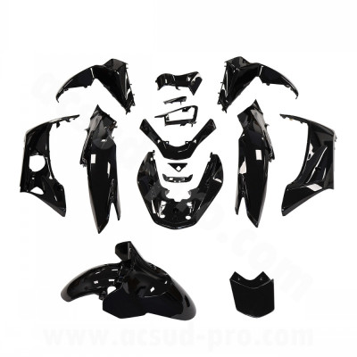 Kit carrosserie TNT noir brillant 10 pièces Honda PCX 125cc 2014-2017