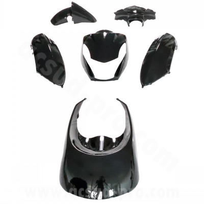 Kit carrosserie 6 pièces TNT Noir brillant Peugeot Kisbee 2T et 4T 2010-2017