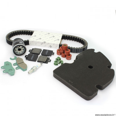 Kit entretien Piaggio origine complet avec plaquettes de frein pour maxi-scooter 300 MP3 après 2011 (OEM 497617)