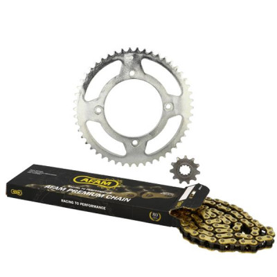 Kit chaine Afam 420 11x50 D100 - Démultiplication d'origine - Adaptable Beta 50 RR SM 2005-2017