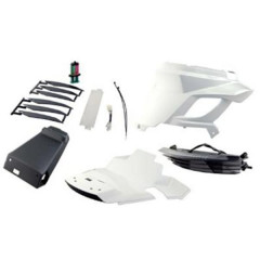 Coque arrière BCD blanche new design avec passage de roue pour scooter Booster 2004 et après