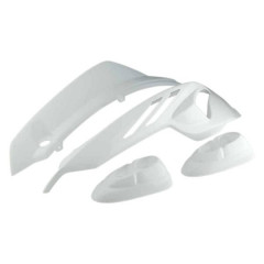 Coque arrière BCD blanc (2 parties avec protections avant) pour scooter Stunt/Slider