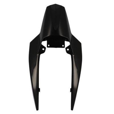 Coque arrière DERBI noire OEM 86692900W0N6 pour 50 à boîte Senda DRD Racing (2011+), RCR (2011+), SMT (2011+)