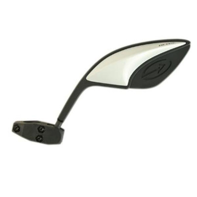 Rétro BCD repliable fixation diam 22mm noir / blanc gauche