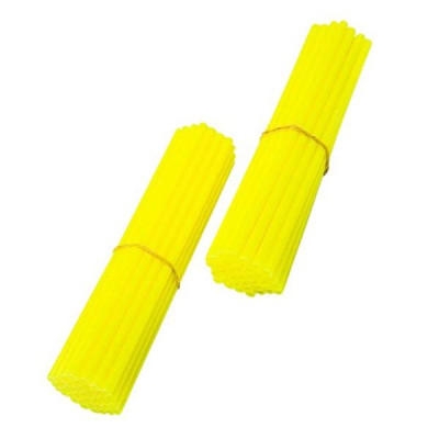 Couvre rayons adaptable 76 pièces jaune fluo (38 pièces pour roue de 19'' et 38 pièces pour roue de 21'')
