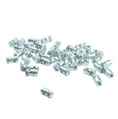 Serre câble de gaz/frein adaptable Ø6mm - Long. 7mm (Blister de 25)