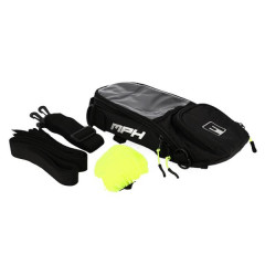 Sacoche réservoir/selle adaptable noire - fixation sangles et magnétique