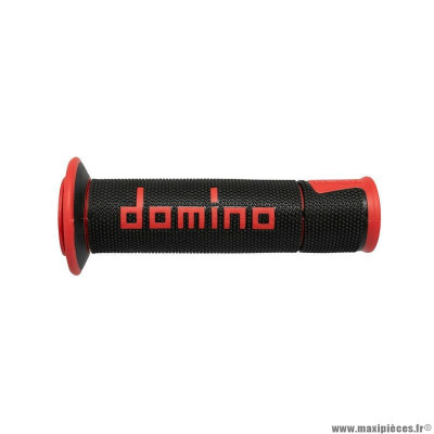 Revêtements poignées Domino Noir-Rouge A450 Open End 120-125mm