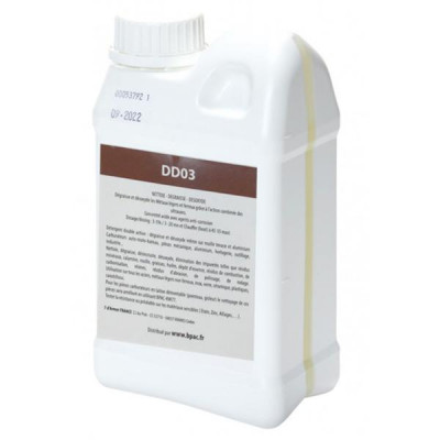 Detergent nettoyeur-bac ultrasons professionnel adaptable 1L (degraisse + desoxyde - produit surpuissant) (a diluer 2 à 5%)