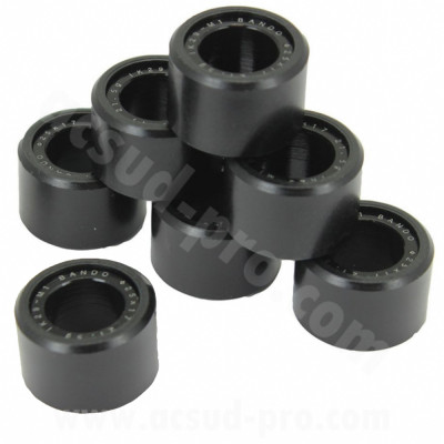 Galet-rouleau Bando 20,9x17 14,0g (x6) pour maxi-scooter Piaggio 250 X7, X8, X9 MP3, GTS, Beverly / Peugeot 125 Satelis Compressor