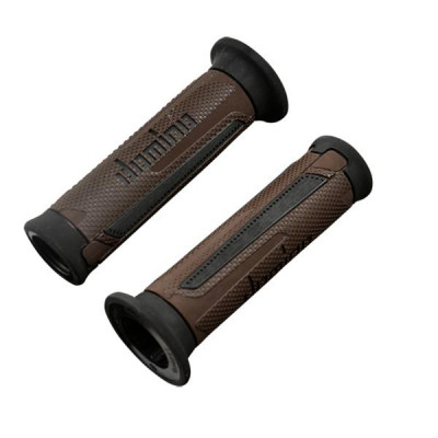 Revêtements poignées Domino A350 tourisme noir/marron embout ouvert