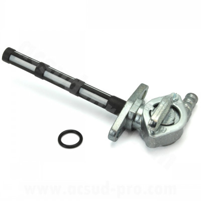 Robinet essence adaptable 3 positions sortie sur cote (entraxe 35mm fixation Ø 6mm diamètre filtre 10mm)