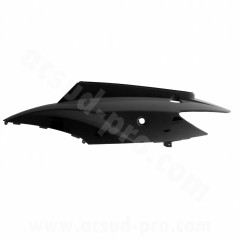 Coque arrière gauche adaptable noir brillant KYMCO 50 AGILITY RS, 125 AGILITY RS (O.R. 83600-LGB5-E10)