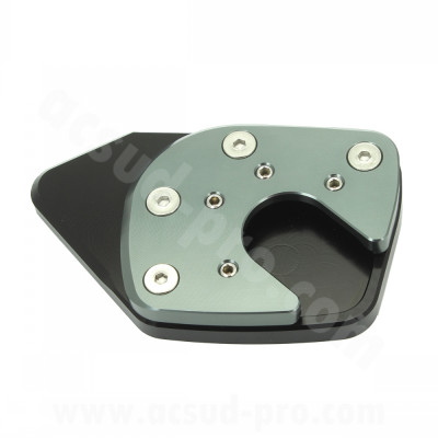 Extension-agrandisseur béquille AVOC alu CNC anodisé noir-titane avec motif pour Honda 750 X-ADV