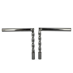 Guidon cyclo adaptable chrome hauteur 220 mm Peugeot 103 MVL, Vogue