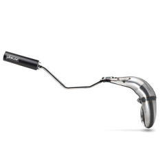 Pot d'échappement YASUNI haut droit rouge pour Rieju MRT 50 / Sherco SE/SM - Référence : tub807tr-d57