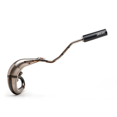 Pot Verni YASUNI Cross ML Haut Gauche Silencieux Bleu pour Mécaboite Derbi 50 DRD, Gilera 50 SMT, Aprilia 50 RX