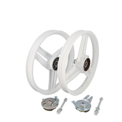 Jante adaptable 17'' blanche AV+AR pour Peugeot 103 SP/MVL Type Grimeca