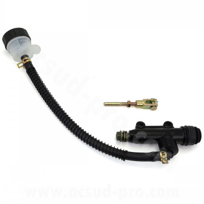 Maître cylindre de frein adaptable noir (avec bocal) pour Beta 50 RR 2011+, Aprilia 50 RX 1999-2005, Generic 50 Trigger 2006-2018, KSR 50 TRX 2015-2020