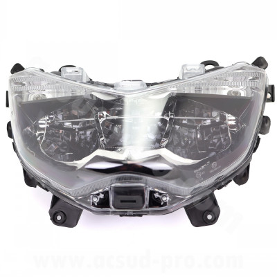 Phare/Optique adaptable Homologué CE pour Maxi Scooter Yamaha 125 N-MAX 2015-2020 (OEM : 2DP-H4300-00)