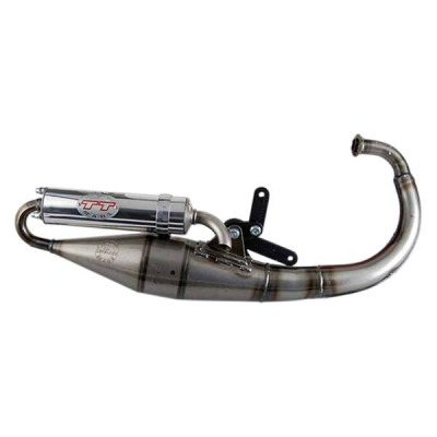 Pot d'échappement LEOVINCE TT poli pour scooters MBK 50 Booster 1999-2003 et Yamaha 50 BWS 1999-2004 (REF 4053)