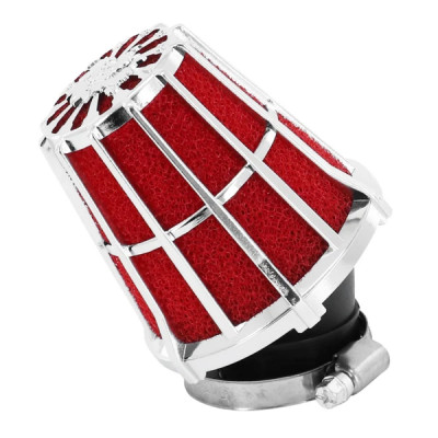 Filtre à air Malossi E5 chrome mousse rouge D.30-36 (sauf Peugeot) PHVA/PHBN