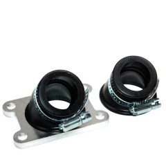 Kit pipe d'admission adaptable avec bride et manchons à angle variable pour moteur Minarelli AM6 50cc, modèles Aprilia RS, RX, Malaguti XSM, XTM, Peugeot XP6, XPS, Yamaha TZR