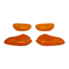 Cabochon de clignotant adaptable orange AV+AR pour Gilera 50 Stalker (x4)