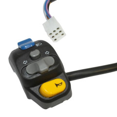 Commutateur gauche adaptable - PEUGEOT TKR, TREKKER, SPEEDFIGHT, VIVACITY, XP6, XR6 - RIEJU 50 RS1, RS2