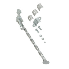 Béquille latérale adaptable chrome torsadé 34.5 cm bras oscillant ovale