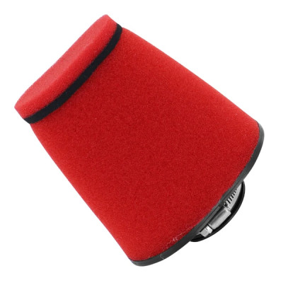 Filtre a air mousse adaptable Ø28-55 droit rouge pour Scooter, Mécaboite, Mobylette, Maxi Scooter, Moto, Quad