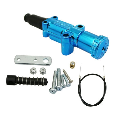 Commande starter Polini manuel avec câble complet bleu pour Scooter, Mécaboite, Mobylette, Maxi Scooter, Moto, Quad