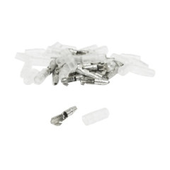 Cosse electrique cylindrique male 3,5 adaptable avec isolant (sachet de 25 pièces) pièce pour Scooter, Mécaboite, Mobylette, Maxi Scooter, Moto, Quad