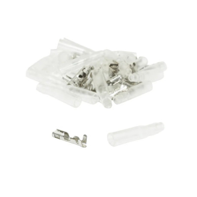 Cosse électrique femelle 3,5 mm adaptable avec isolant (sachet de 25 pièces) pour Scooter, Mécaboite, Mobylette, Maxi Scooter, Moto, Quad