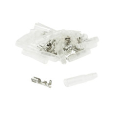 Cosse électrique femelle 3,5 mm adaptable avec isolant (sachet de 25 pièces) pour Scooter, Mécaboite, Mobylette, Maxi Scooter, Moto, Quad