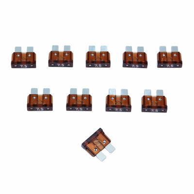 Fusible plat enfichable adaptable 7,5A sachet de 10 pour Scooter, Mécaboite, Mobylette, Maxi Scooter, Moto, Quad
