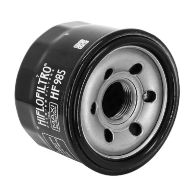 Filtre à huile Hiflofiltro HF985 (68x50mm) pour Maxi-Scooter : YAMAHA 500 TMAX 2001>2011, 530 TMAX 2012>+, KYMCO 500 XCITING
