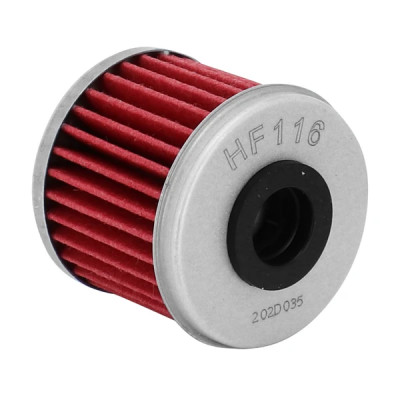 Filtre à huile Hiflofiltro HF116 (38x36mm) pour Moto : HONDA CRF 250 R, CRF 450 R, HM CRE 250-450, HUSQVARNA TC 250, TE 250