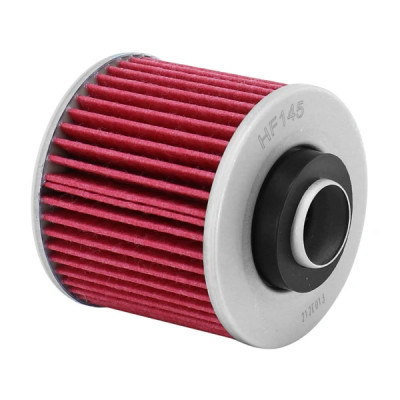 Filtre à huile Hiflofiltro HF145 (55x58mm) pour Moto : YAMAHA 250 VIRAGO, 535 VIRAGO, 850 TDM, 600 XT, 1100 XVS